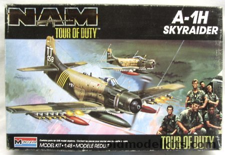 Monogram 1/48 A-1H Skyraider 'NAM - Tour of Duty' - Bagged, 5454 plastic model kit